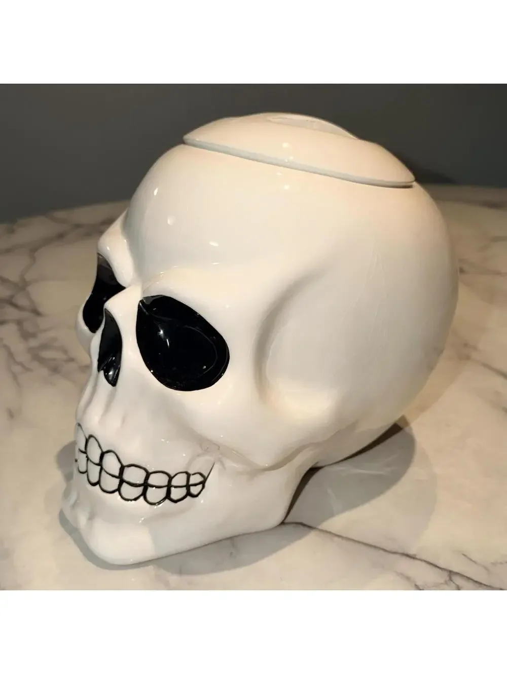 Skull Ceramic Large Cookie Jar 2008 Target 9